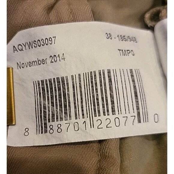 Quicksilver Shorts Mens 38 Brown Khaki Tan Chino 2014 Style Flat Front High Rise - Picture 11 of 11